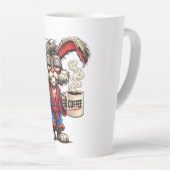 Grumpy Bunny Coffee Funny T-Shirt Latte Mok (Rechterhoek)