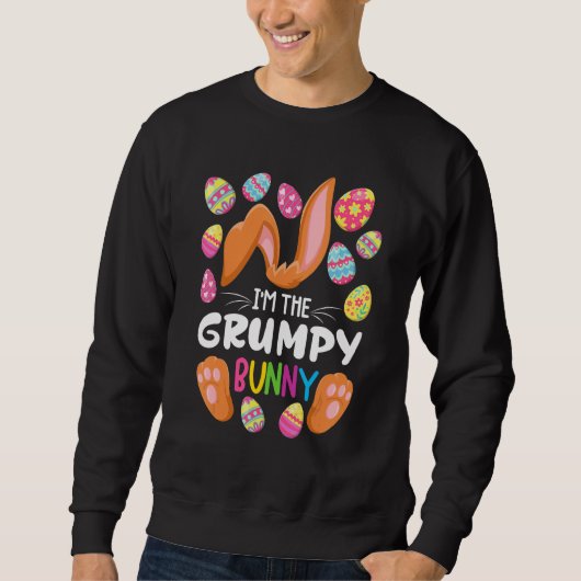 Grumpy Bunny I Family Matching Easter Party Outfit Trui (Voorkant)