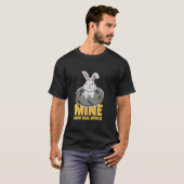 Grumpy Bunny MINE NOW DEAL WITH IT Pet Humor Funny T-shirt (Voorkant volledig)