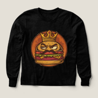 Grumpy Burger Kroon Grafisch Zwart T-shirt