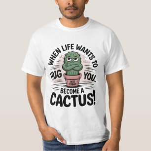 Grumpy Cactus - Grappig "Niet Vandaag" Quote Carto T-shirt