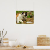 Grumpy Calico Cat Drama Sarcasm Poster (Keuken)