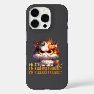 Grumpy Calico Cat en grappig citaat iPhone 16 Pro Hoesje