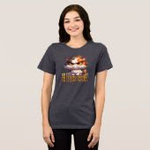 Grumpy Calico Cat en grappig citaat Tri-Blend Shirt (Voorkant volledig)