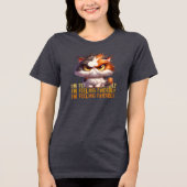 Grumpy Calico Cat en grappig citaat Tri-Blend Shirt (Voorkant)