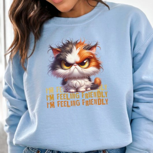 Grumpy Calico Cat en grappig citaat Trui