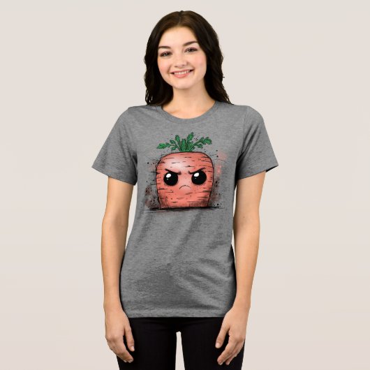 Grumpy Carrot Tri-Blend Shirt (Voorkant volledig)