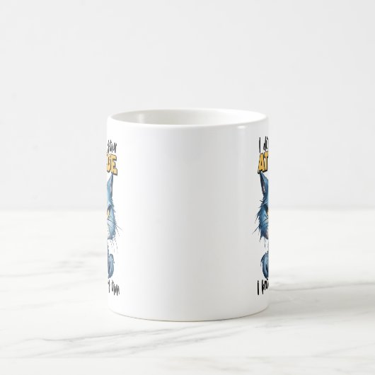 Grumpy Cat Attitute Grappig Dier Sarcastisch Gezeg Koffiemok (Center)