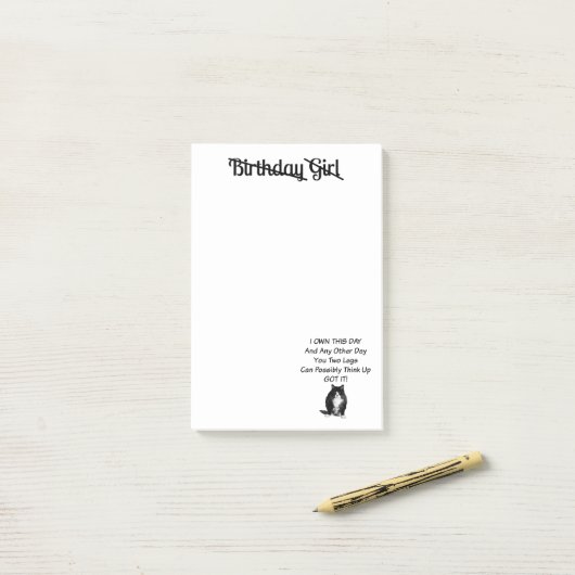 Grumpy Cat Birthday Girl Post-it-Notes Post-it® Notes (Op bureau)