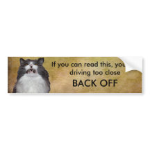 Grumpy Cat Blijf Af Bumper Sticker Sjabloon