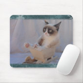 Grumpy Cat Blue Snowflake Mousepad Muismat (Met muis)