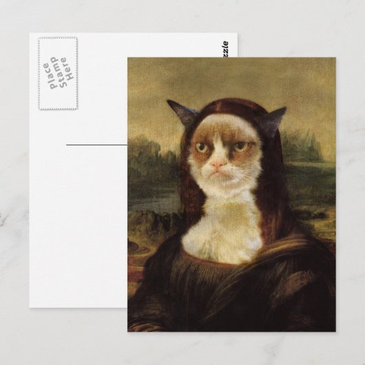 Grumpy Cat Briefkaart (Voorkant / Achterkant)