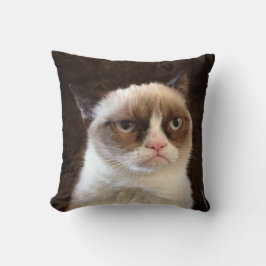 Grumpy Cat Brown Pillow Kussen