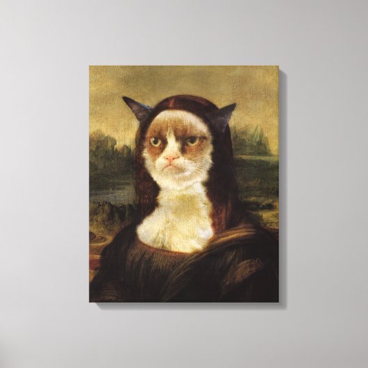 Grumpy Cat Canvas Afdruk (Voorkant)