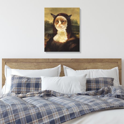 Grumpy Cat Canvas Afdruk (Insitu (Slaapkamer))