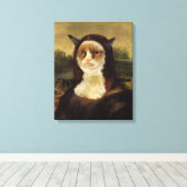 Grumpy Cat Canvas Afdruk (Insitu (Houten vloer))
