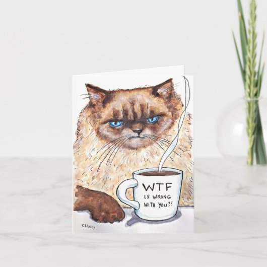 Grumpy Cat card Feestdagen Kaart (Voorkant)