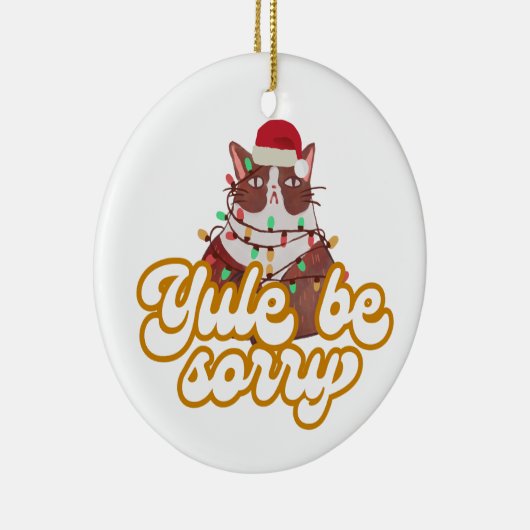 Grumpy Cat Ceramic Ornament (Rechts)