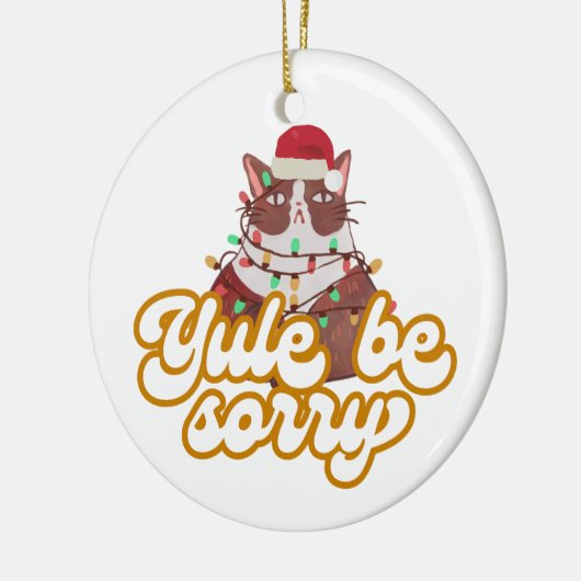 Grumpy Cat Ceramic Ornament (Links)