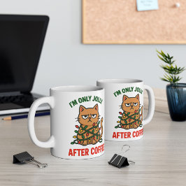 Grumpy Cat Christmas Mok | Jolly After Coffee