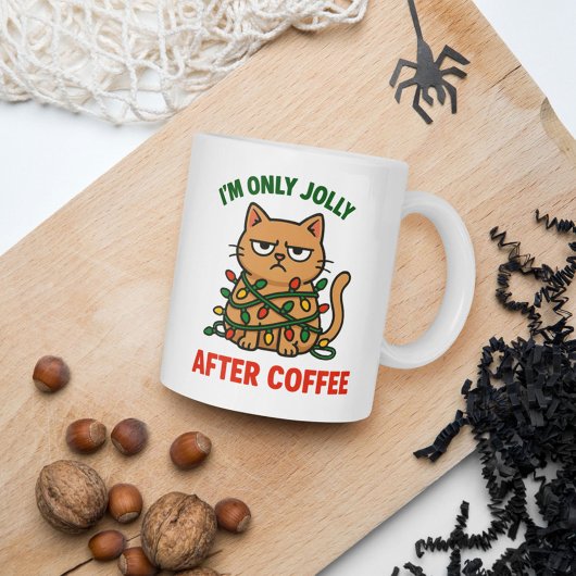 Grumpy Cat Christmas Mok | Vrolijk na de koffie, D