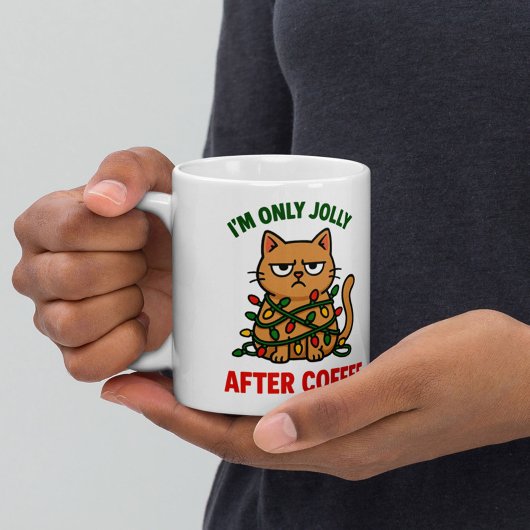 Grumpy Cat Christmas Mok | Vrolijk na de koffie, D