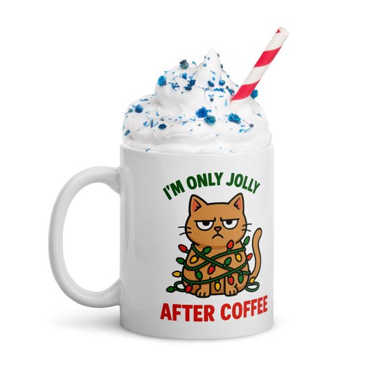 Grumpy Cat Christmas Mok | Vrolijk na de koffie, D