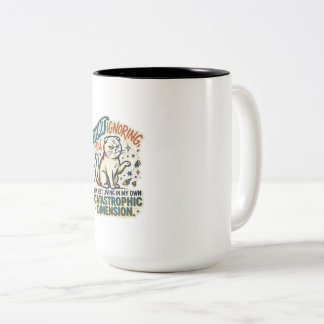 Grumpy Cat Coffee Mug | I'm Not Ignoring You Funny Tweekleurige Koffiemok