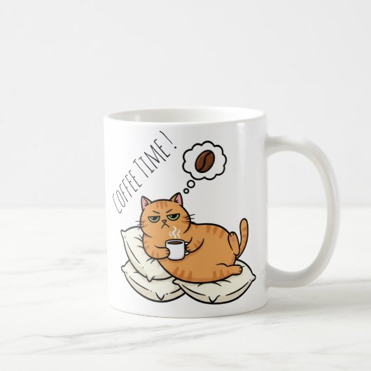 Grumpy Cat Coffee Time Ceramic Mug Koffiemok (Rechts)