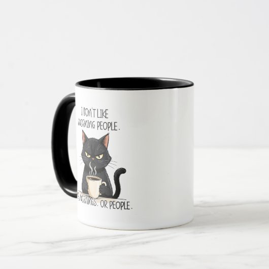 Grumpy Cat Don't Like Morning People Mug Mok (Voorkant links)
