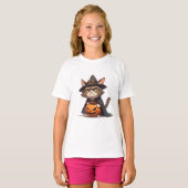 Grumpy Cat En Jack O Lantern Vriend Halloween 🎃 T-shirt (Voorkant volledig)