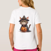 Grumpy Cat En Jack O Lantern Vriend Halloween 🎃 T-shirt (Achterkant)