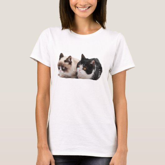 Grumpy Cat en Pokey T-Shirt (Voorkant)