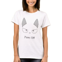 Grumpy Cat Face T-shirt - ‘Paws Off!’