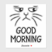 Grumpy Cat "Goedemorgen" Sticker (Vel)