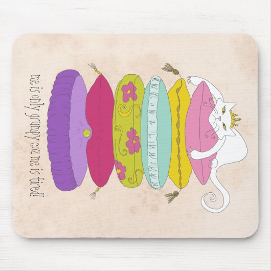 Grumpy Cat Grappig cartoon muispad Muismat (Voorkant)