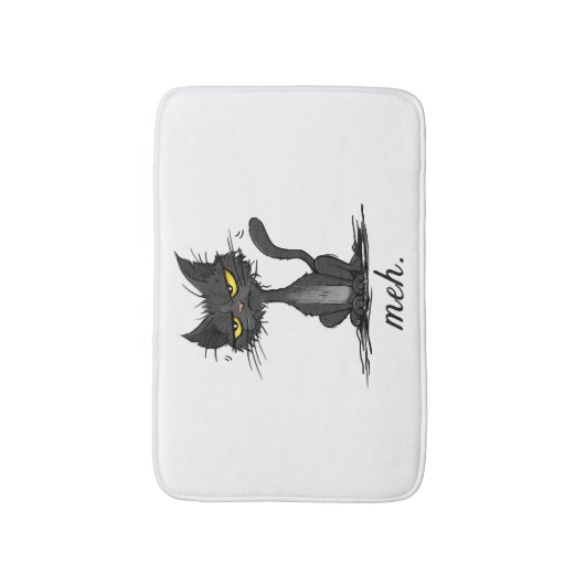 GRUMPY CAT - Grappige Meh Cat - Crazy Cat Lady Gif Badmat (Voorkant Verticaal)