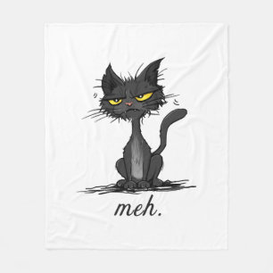 GRUMPY CAT - Grappige Meh Cat - Crazy Cat Lady Gif Fleece Deken