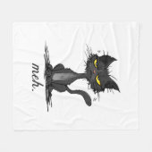 GRUMPY CAT - Grappige Meh Cat - Crazy Cat Lady Gif Fleece Deken (Voorkant (Horizontaal))