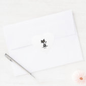 GRUMPY CAT - Grappige Meh Cat - Crazy Cat Lady Gif Hart Sticker (Envelop)
