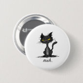 GRUMPY CAT - Grappige Meh Cat - Crazy Cat Lady Gif Ronde Button 5,7 Cm (Voorkant /achterkant)
