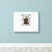 Grumpy Cat Halloween Classic T-shirt Canvas Afdruk (Insitu (Houten vloer))