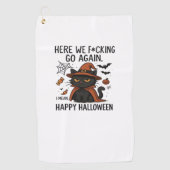 Grumpy Cat Halloween Classic T-shirt Golfhanddoek (Voorkant)