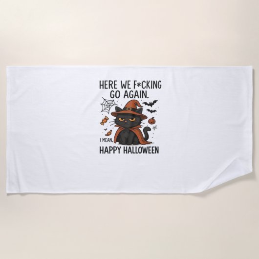 Grumpy Cat Halloween Classic T-shirt Strandlaken (Voorkant)