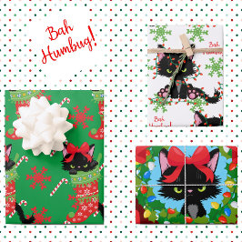 Grumpy Cat Happy Holiday Red en Green 3 Wrapping Inpakpapier Vel