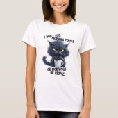 Grumpy Cat I Don't Like Morning People T-shirt (Voorkant)