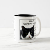 Grumpy Cat "I Hate Morning People" KoffieMok! Tweekleurige Koffiemok (Voorkant rechts)