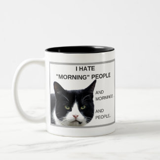Grumpy Cat "I Hate Morning People" KoffieMok! Tweekleurige Koffiemok