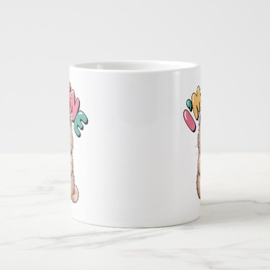 Grumpy Cat "I'm Fine" Funny Cartoon Shirt Grote Koffiekop (Voorkant)