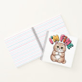 Grumpy Cat "I'm Fine" Funny Cartoon Shirt Notitieboek (Binnen)